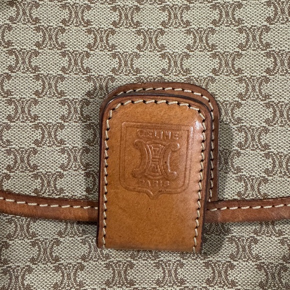 Vintage Celine Macadam Canvas & Leather Crossbody Bag - Picture 7 of 13